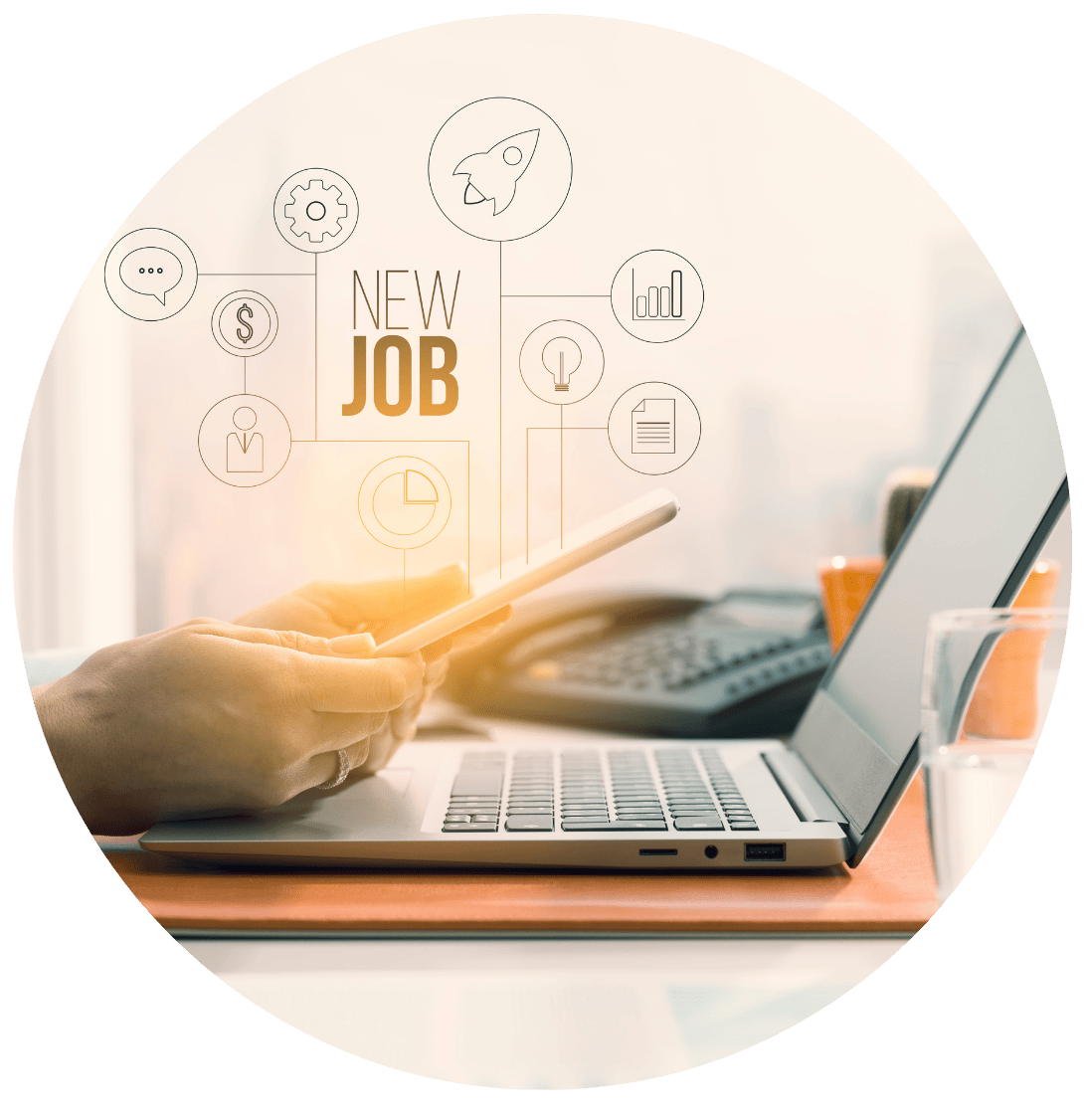 Recruitment and new job illustration